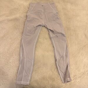 LULU LEMON WHITE LEGGING